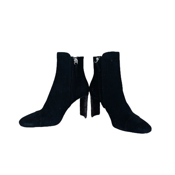 Giuseppe Zanotti Black Leopard Print Leather Heels Boots - Picture 4 of 5